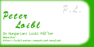 peter loibl business card